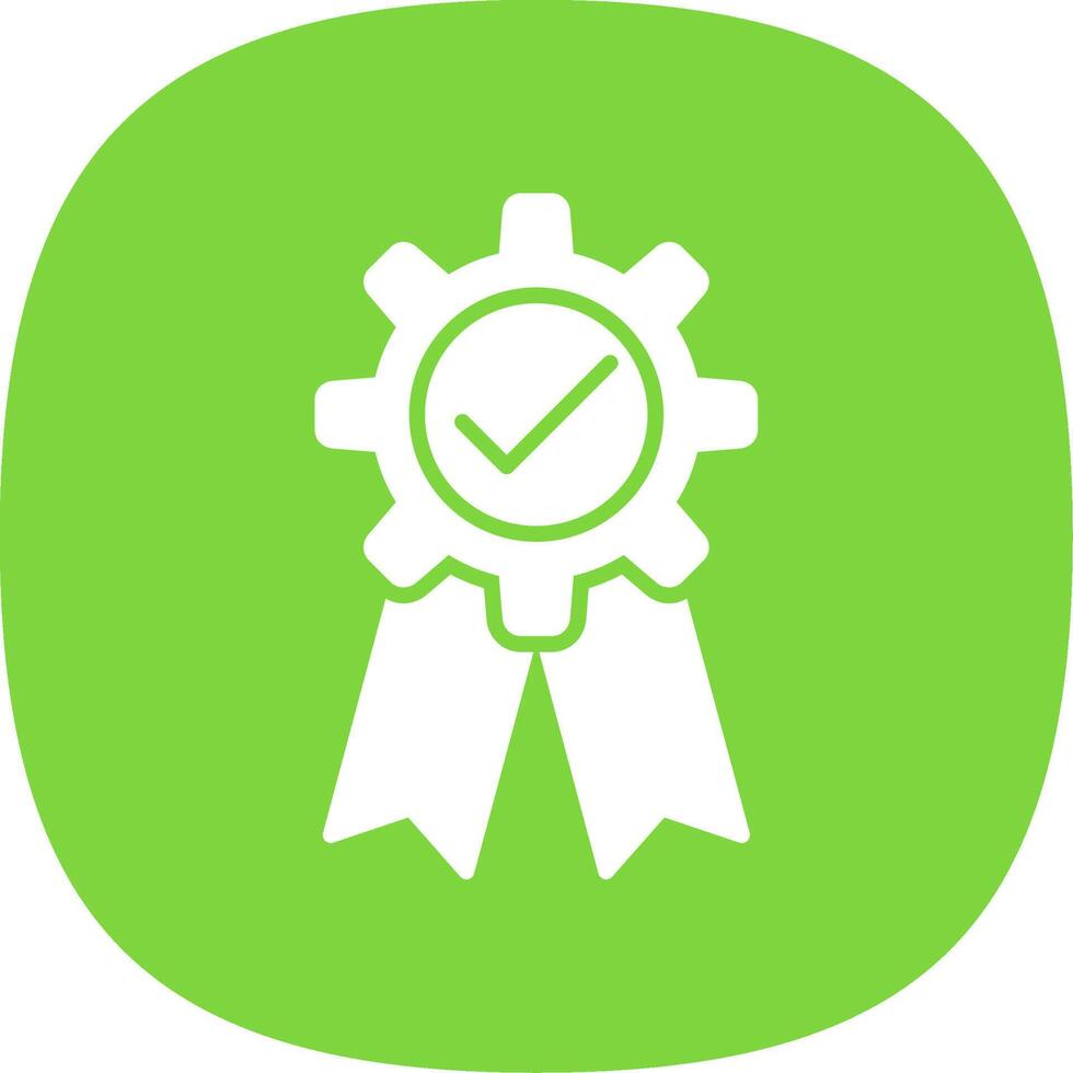 Quality Assurance Glyph Curve Icon Design vector