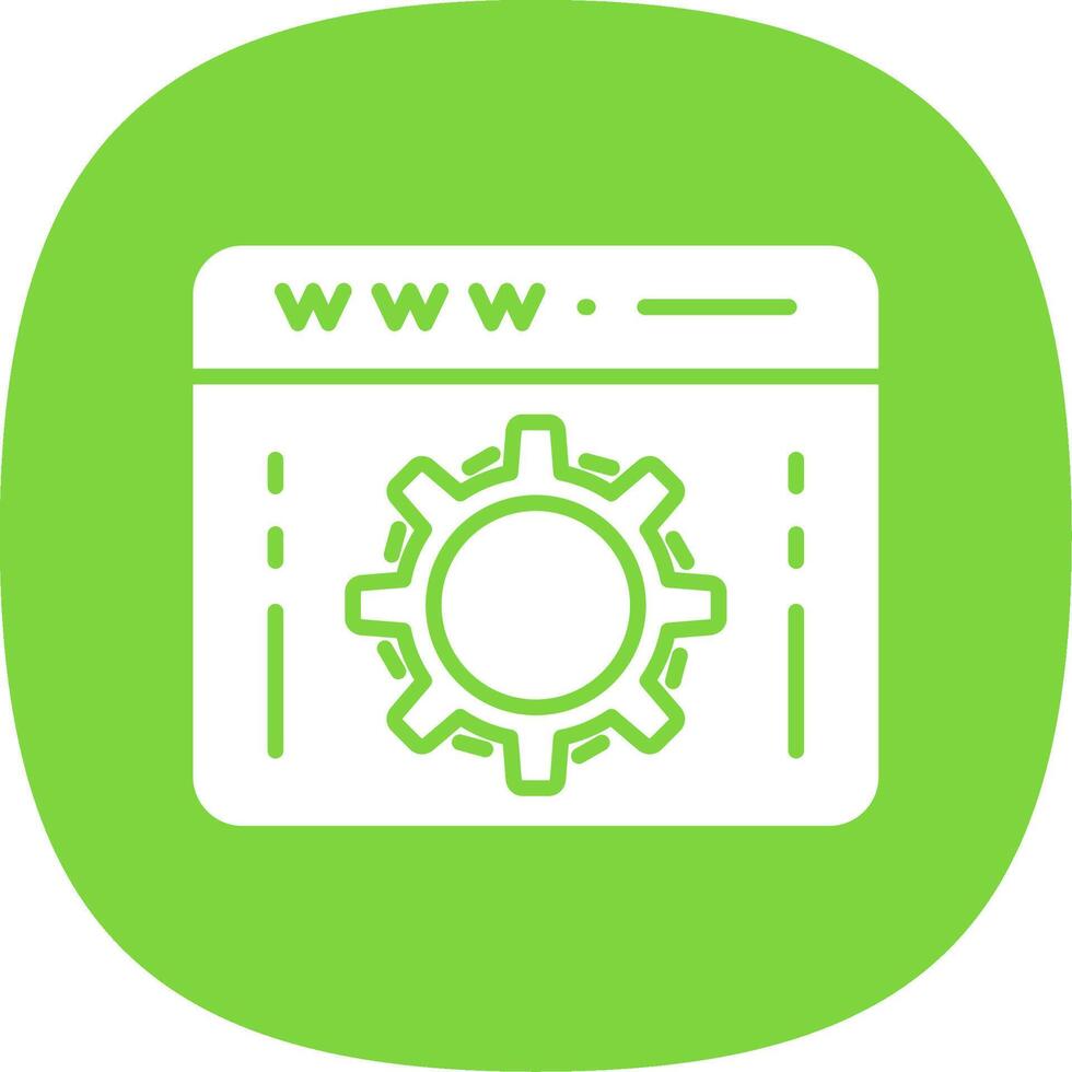 Web Optimization Glyph Curve Icon Design vector