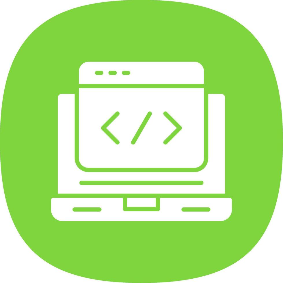 Web Development Glyph Curve Icon Design vector