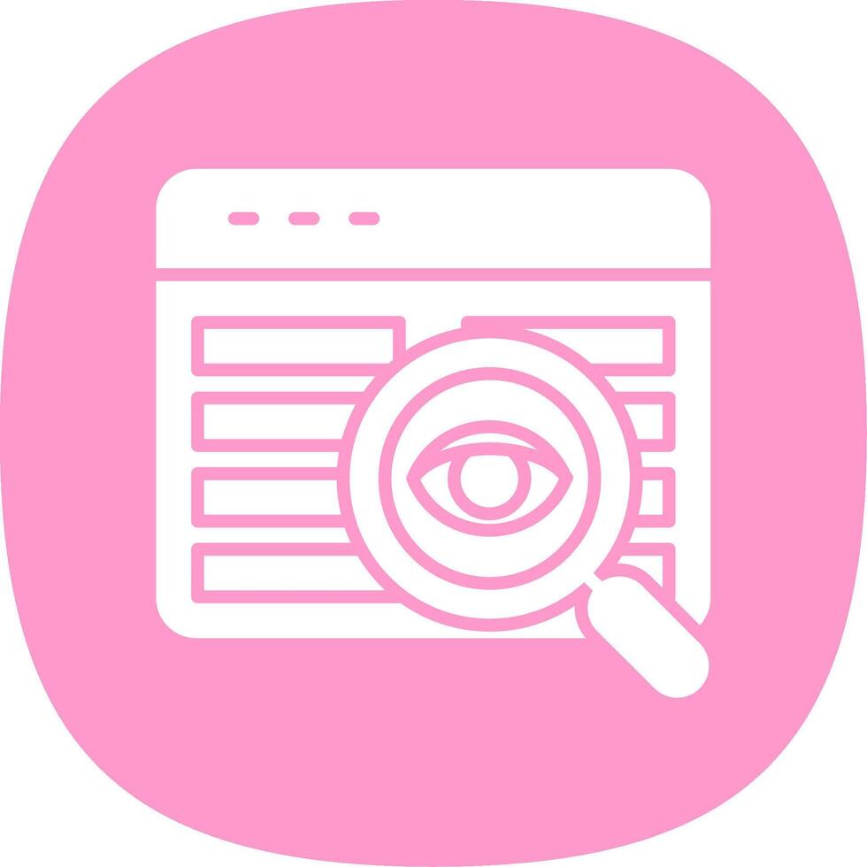 Code Review Glyph Curve Icon Design vector