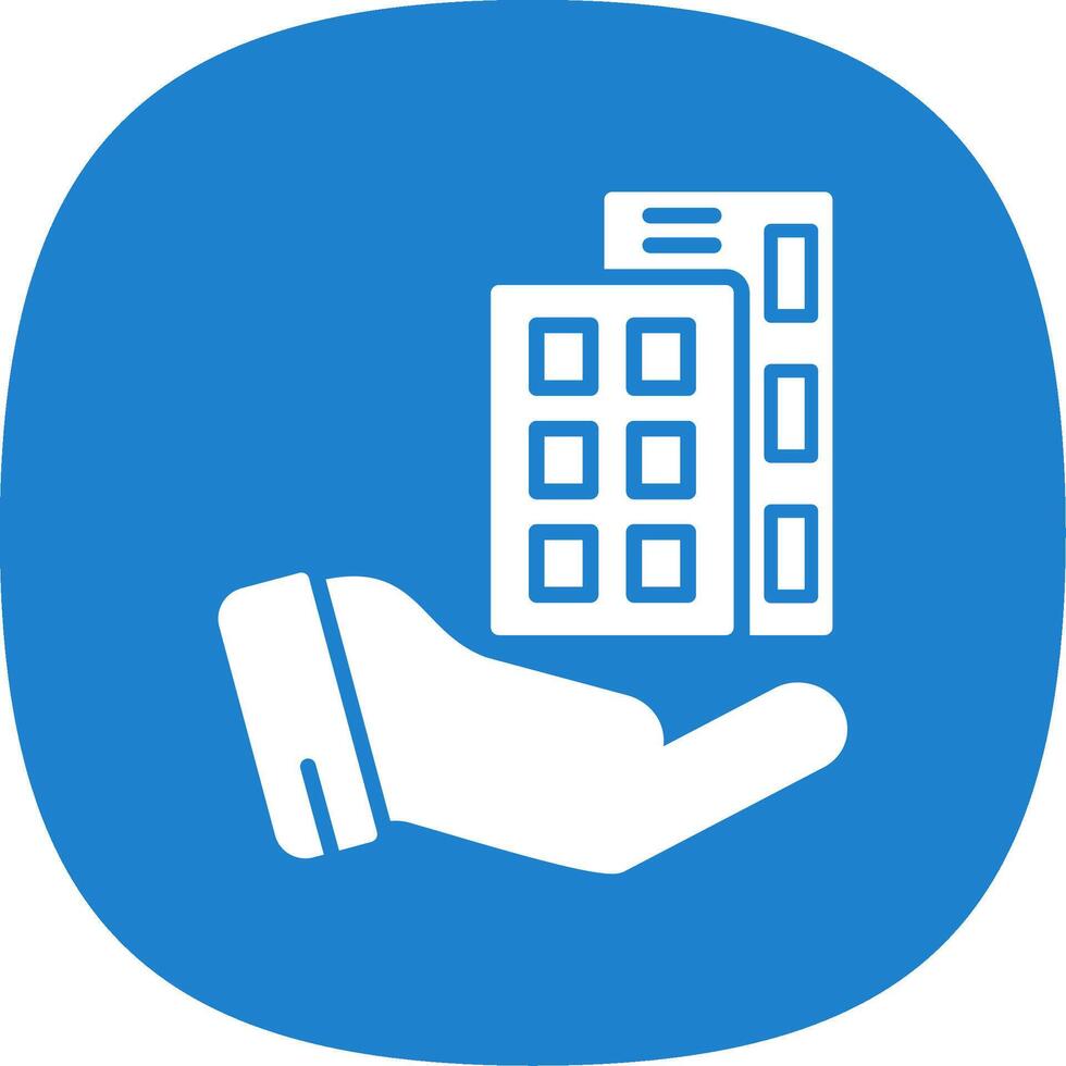 Real Estate Glyph Curve Icon Design vector