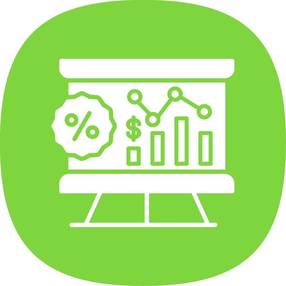 Financial Presentation Glyph Curve Icon Design vector