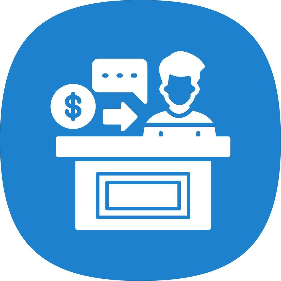 Otc Trading Glyph Curve Icon Design vector