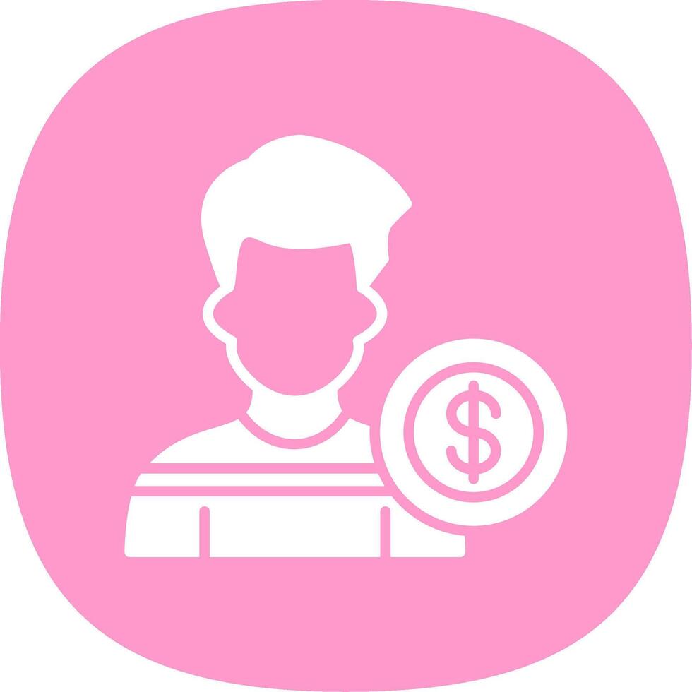 Investor Glyph Curve Icon Design vector
