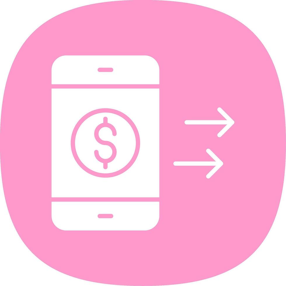 Transfer Money Glyph Curve Icon Design vector