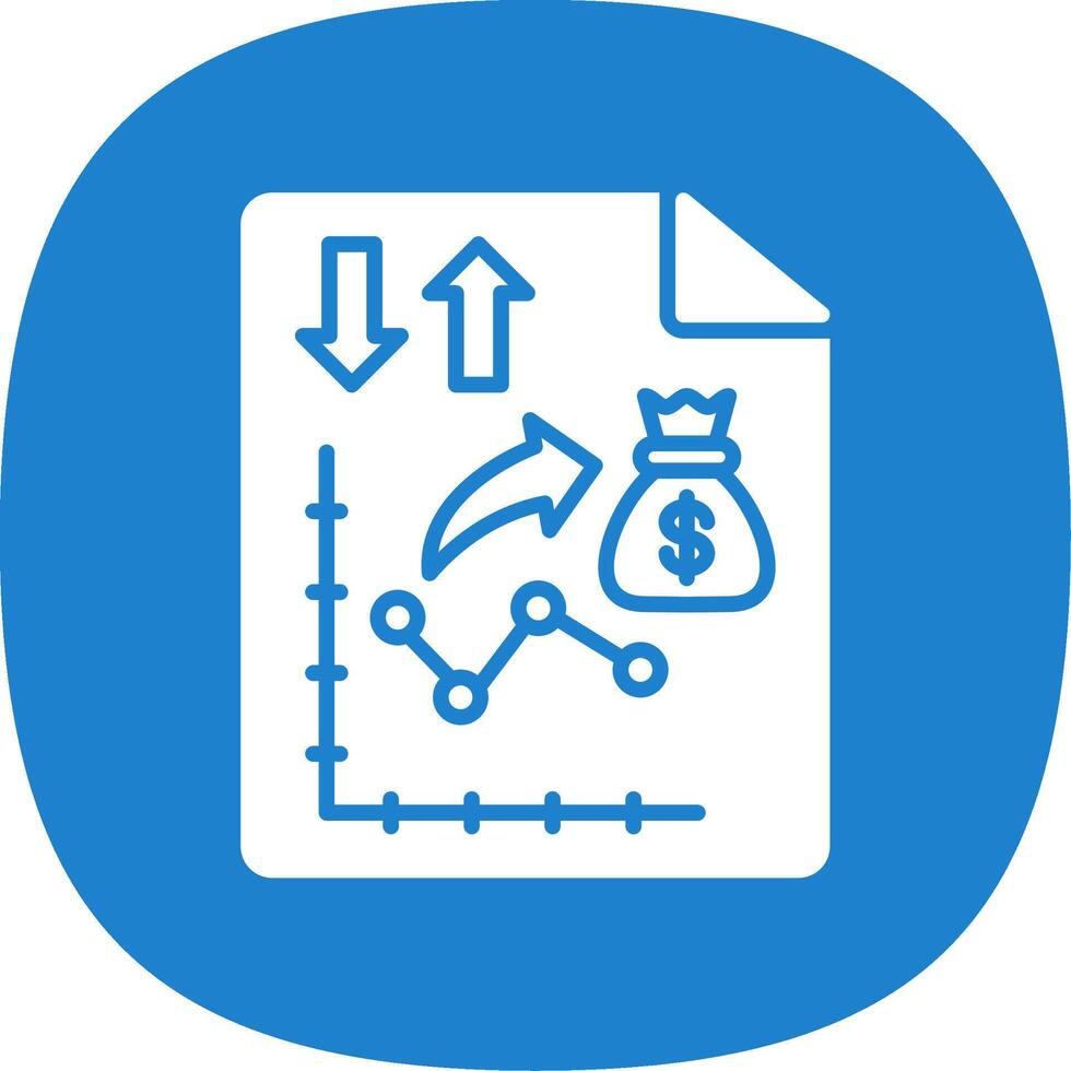 Money Strategy Glyph Curve Icon Design vector