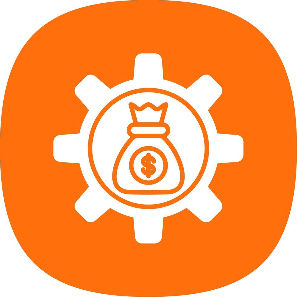 Asset Management Glyph Curve Icon Design vector