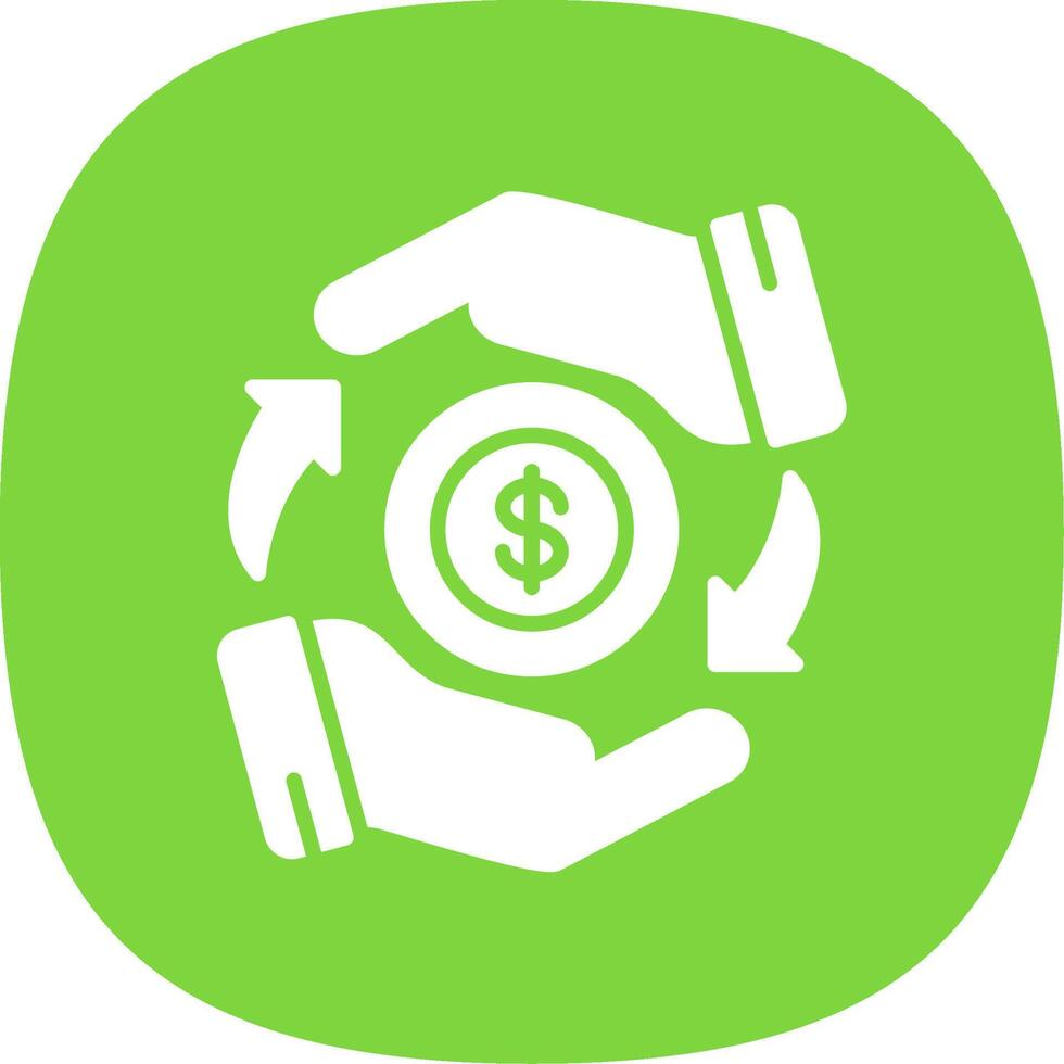 Loan Glyph Curve Icon Design vector