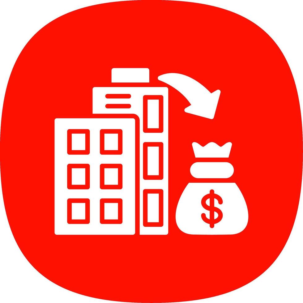 Market Investment Glyph Curve Icon Design vector