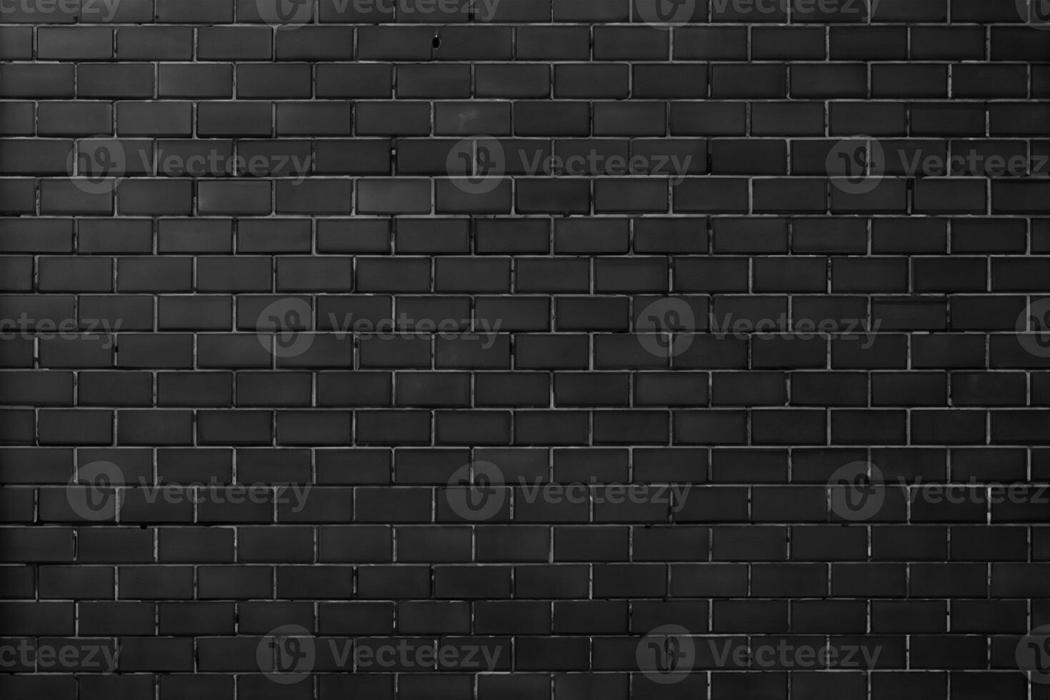 Contemporary Chic, Textured Black Brick Wall Background. photo