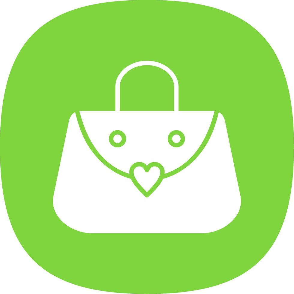 Purse Glyph Curve Icon Design vector