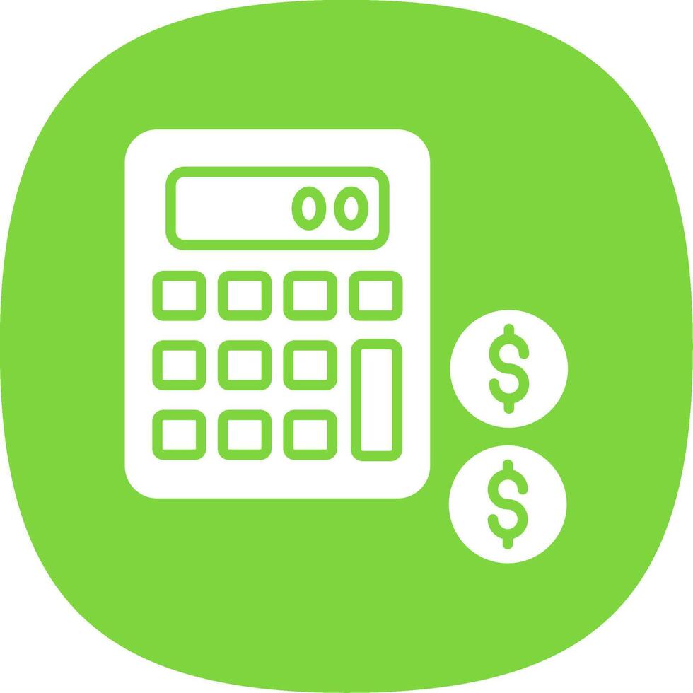 Accounting Glyph Curve Icon Design vector