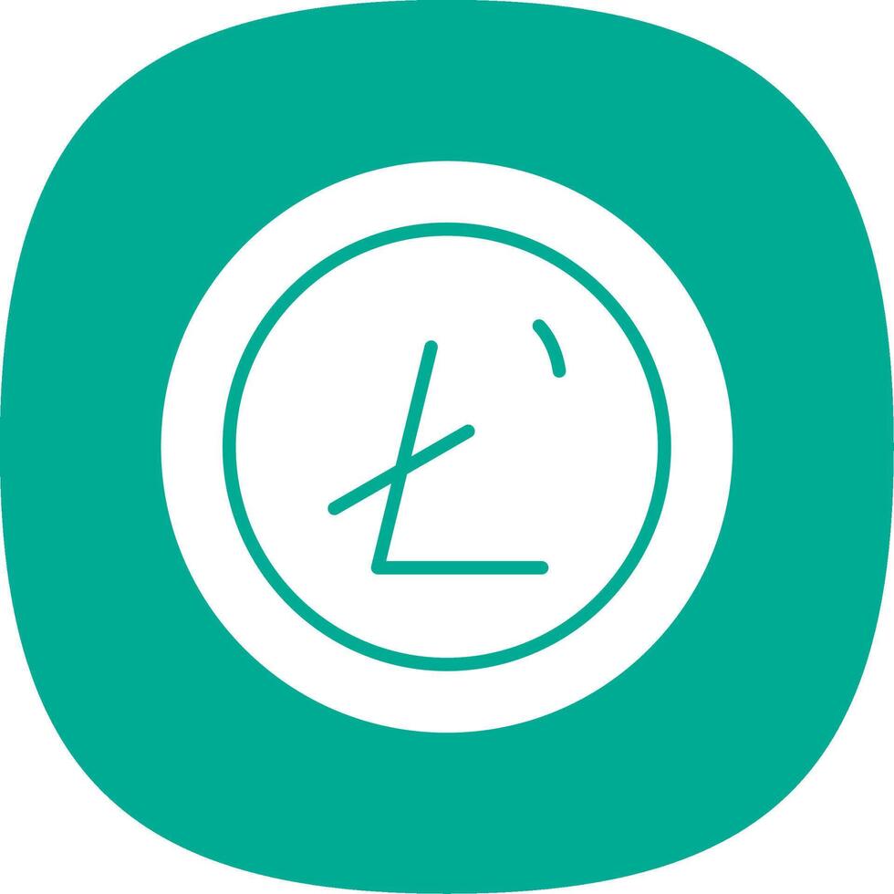 Litecoin Glyph Curve Icon Design vector