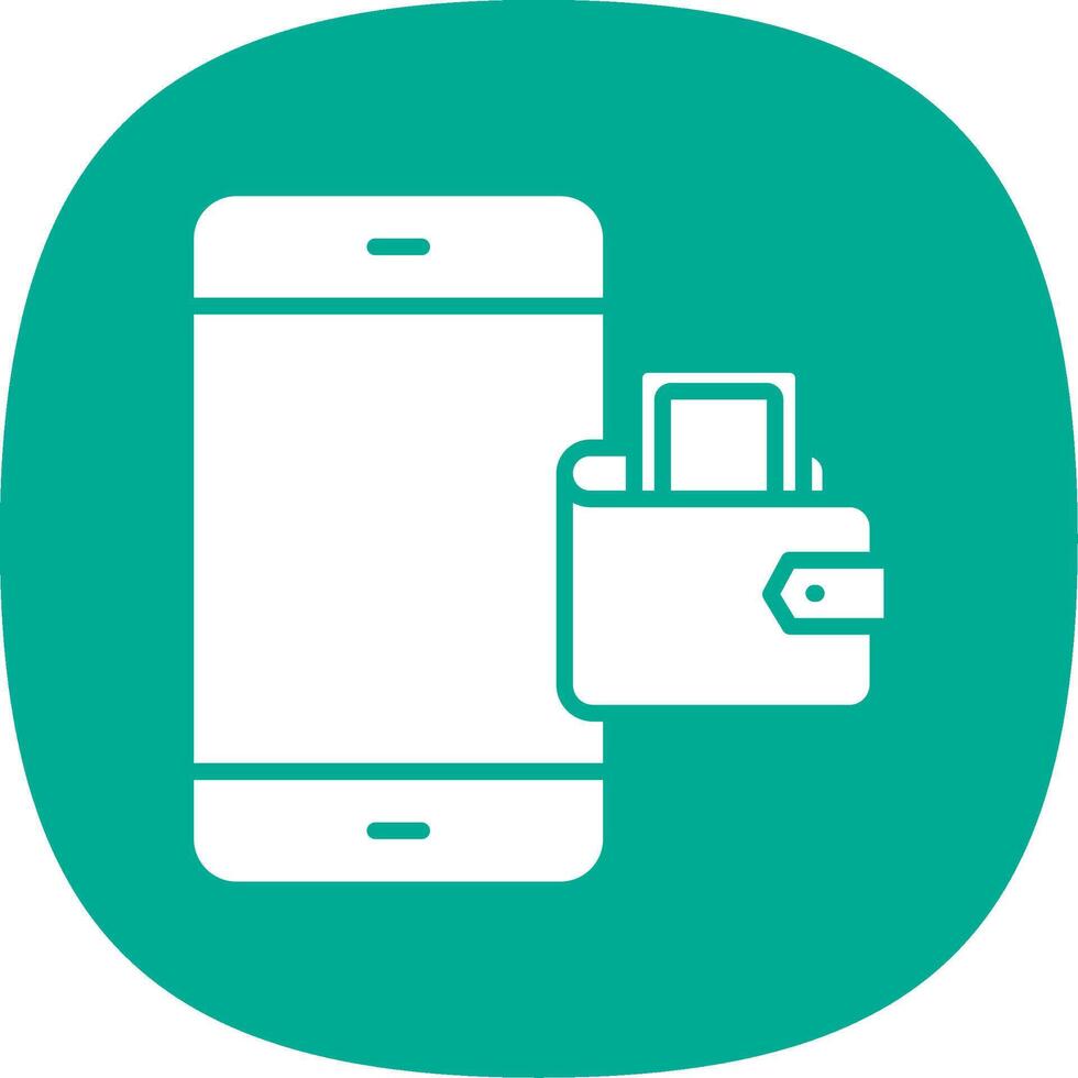 OnLine Circle Multi Circle Wallet Glyph Curve Icon Design vector