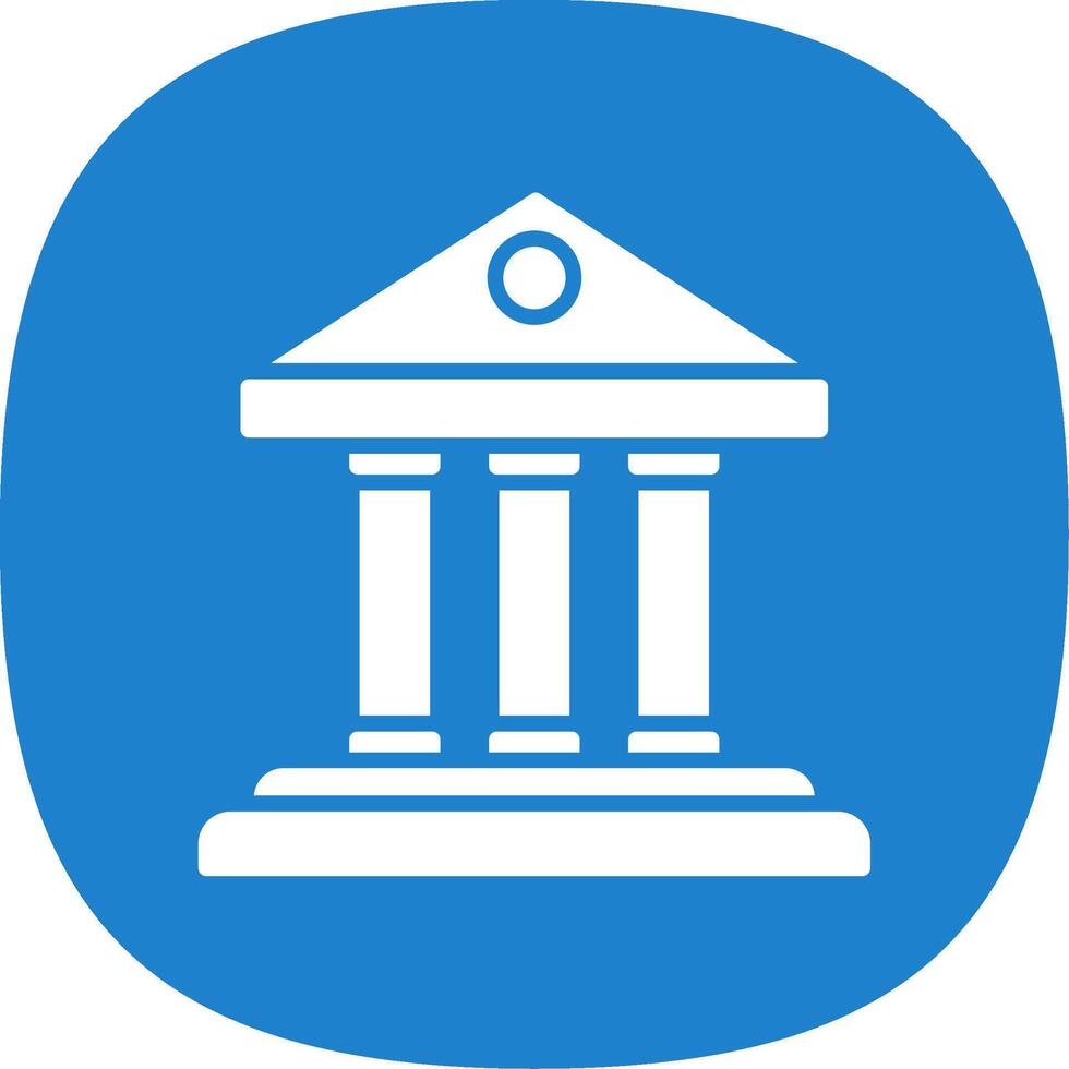 Bank Glyph Curve Icon Design vector
