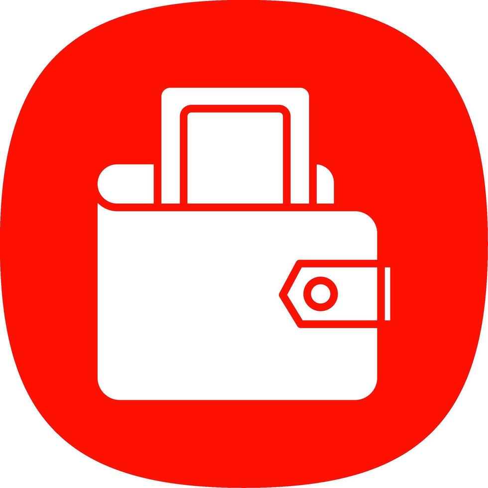 Digital Wallet Glyph Curve Icon Design vector