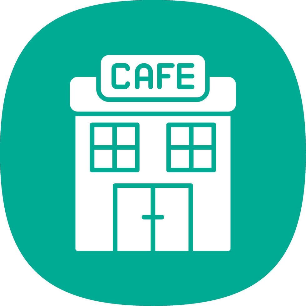 Cafe Glyph Curve Icon Design vector