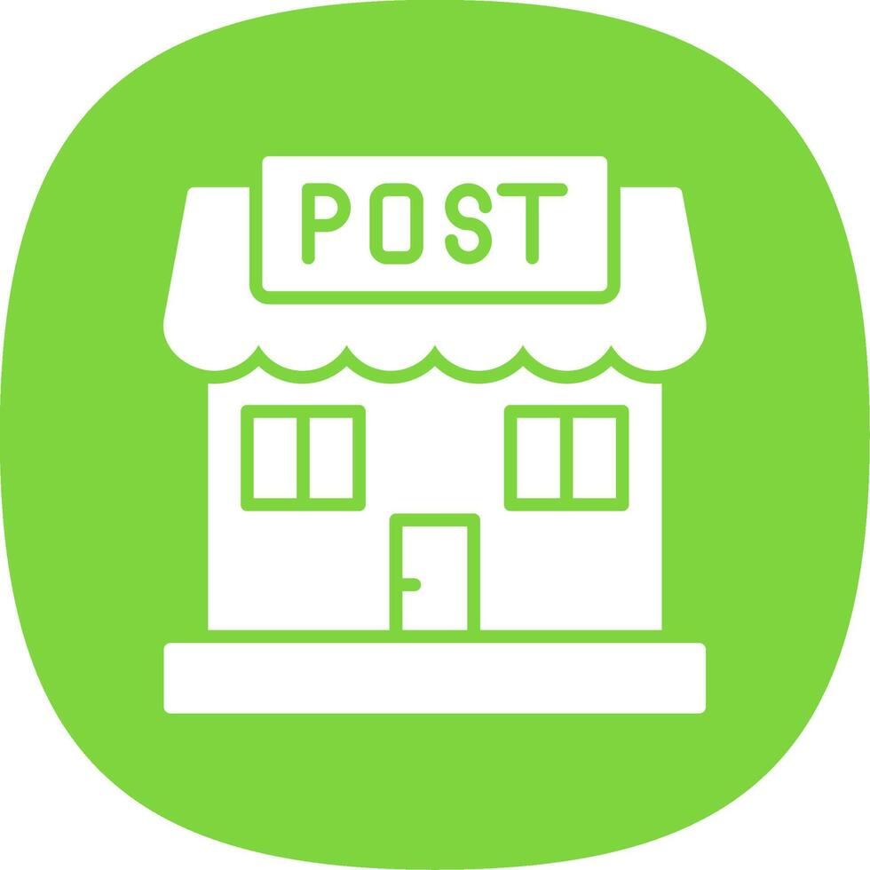 Post Office Glyph Curve Icon Design vector