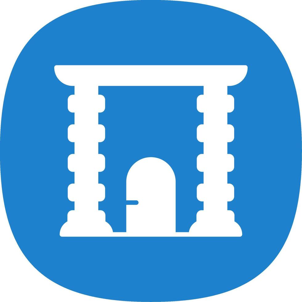 Archway Glyph Curve Icon Design vector