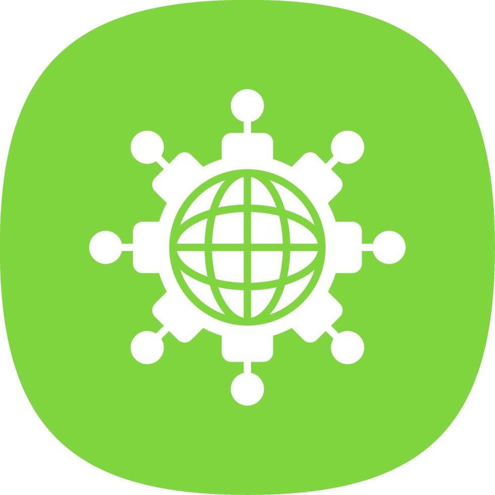 Networking Glyph Curve Icon Design vector