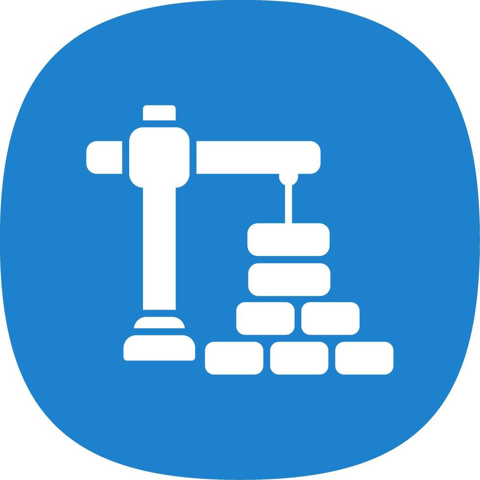 Construction Glyph Curve Icon Design vector