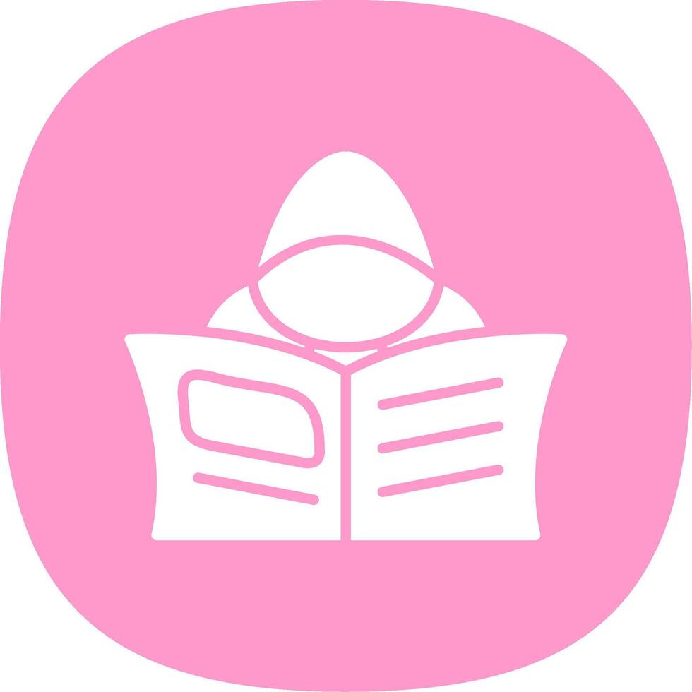Hacker Glyph Curve Icon Design vector