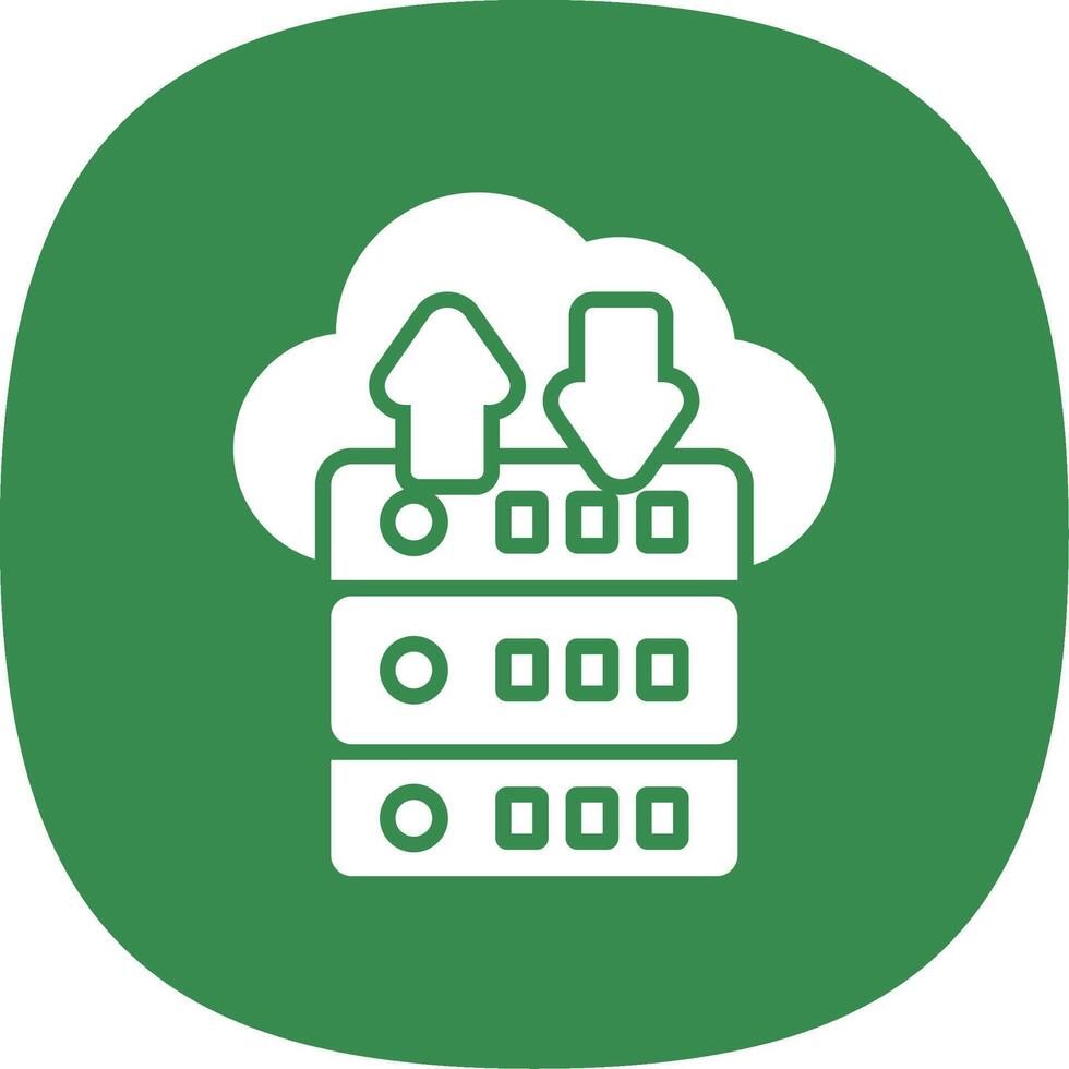 Data Flow Glyph Curve Icon Design vector
