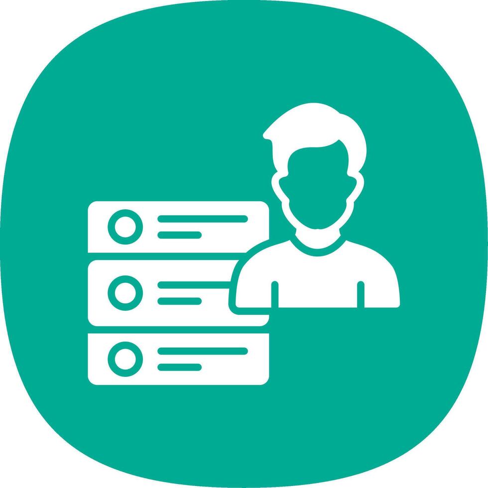 User Data Glyph Curve Icon Design vector