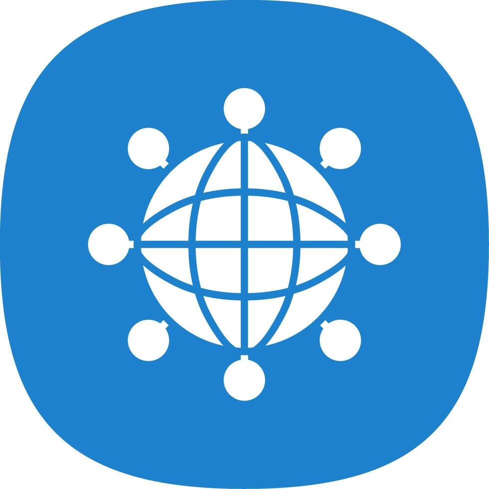 Internet Glyph Curve Icon Design vector