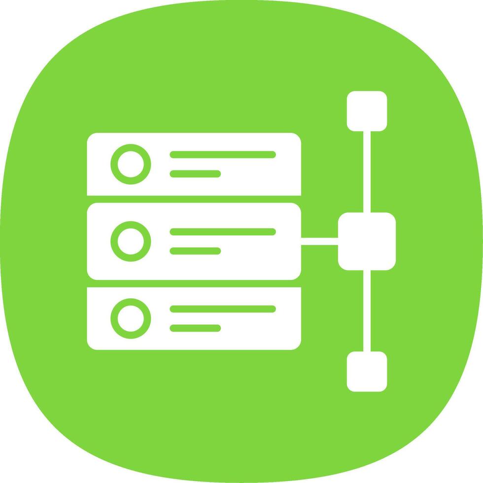 Data Stacks Glyph Curve Icon Design vector