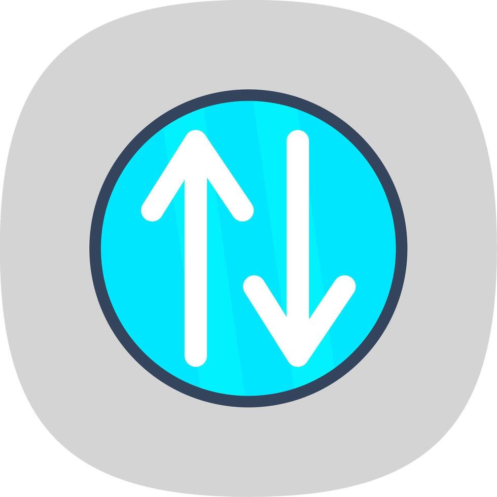 Swap Flat Curve Icon Design vector
