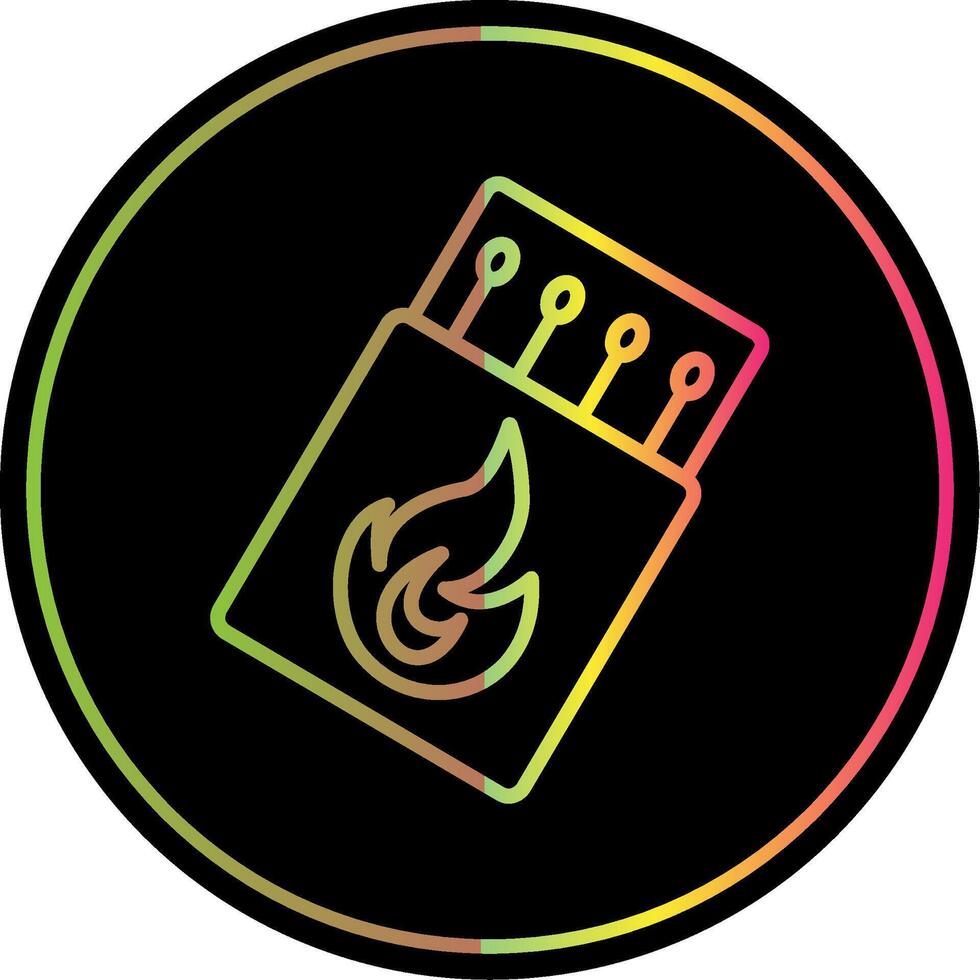 Match Line Gradient Due Color Icon Design vector