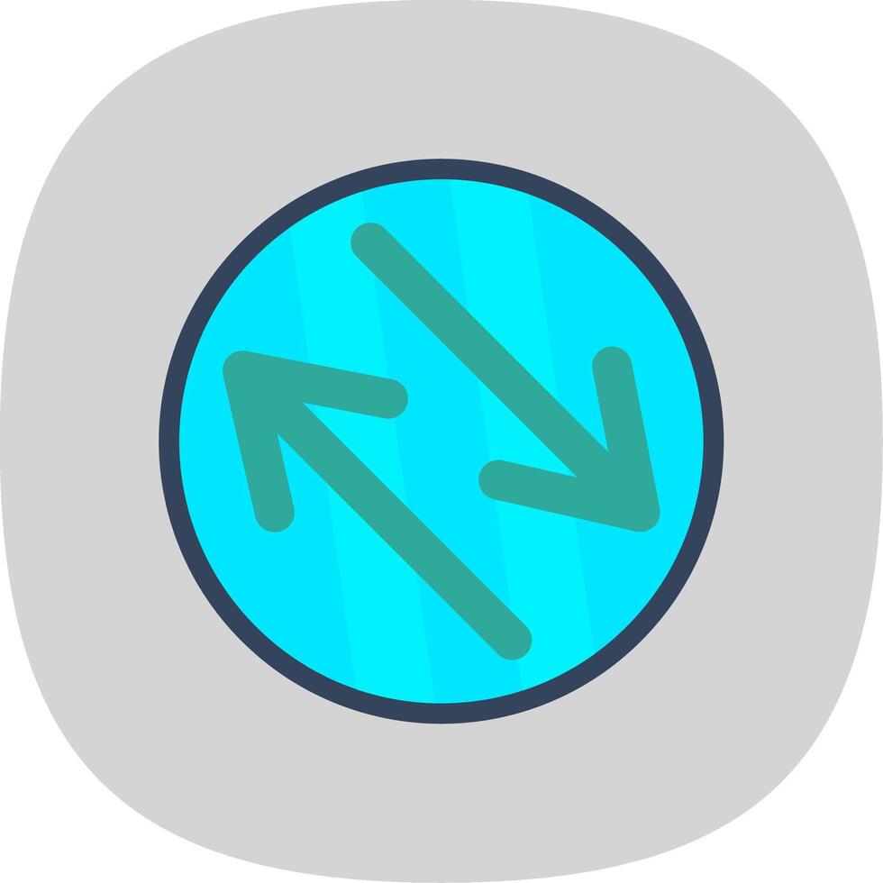 Swap Flat Curve Icon Design vector
