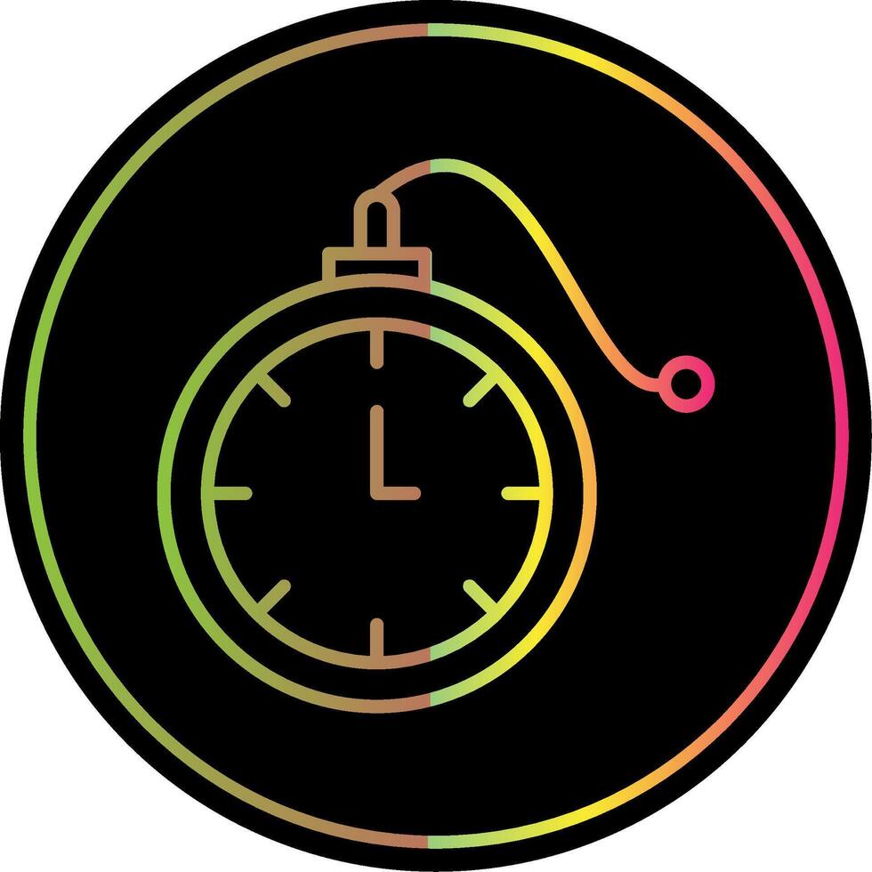 bolsillo reloj línea degradado debido color icono diseño vector