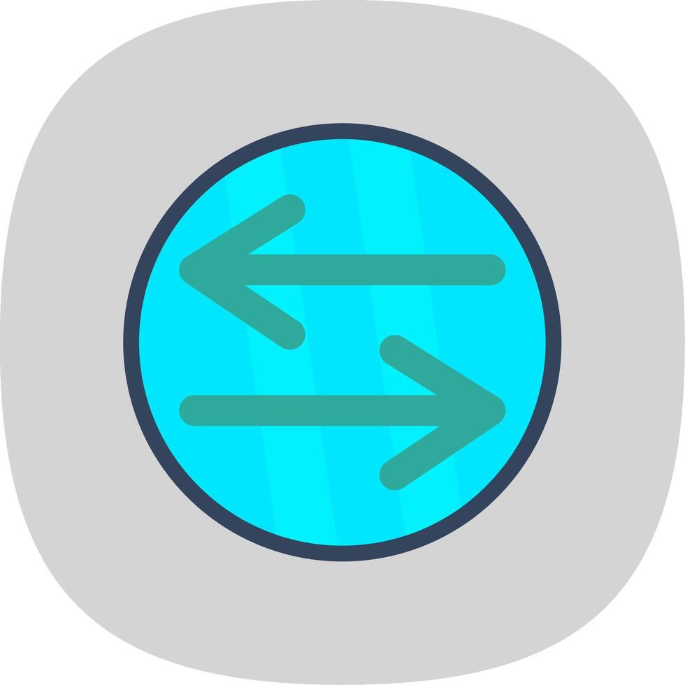 Swap Flat Curve Icon Design vector