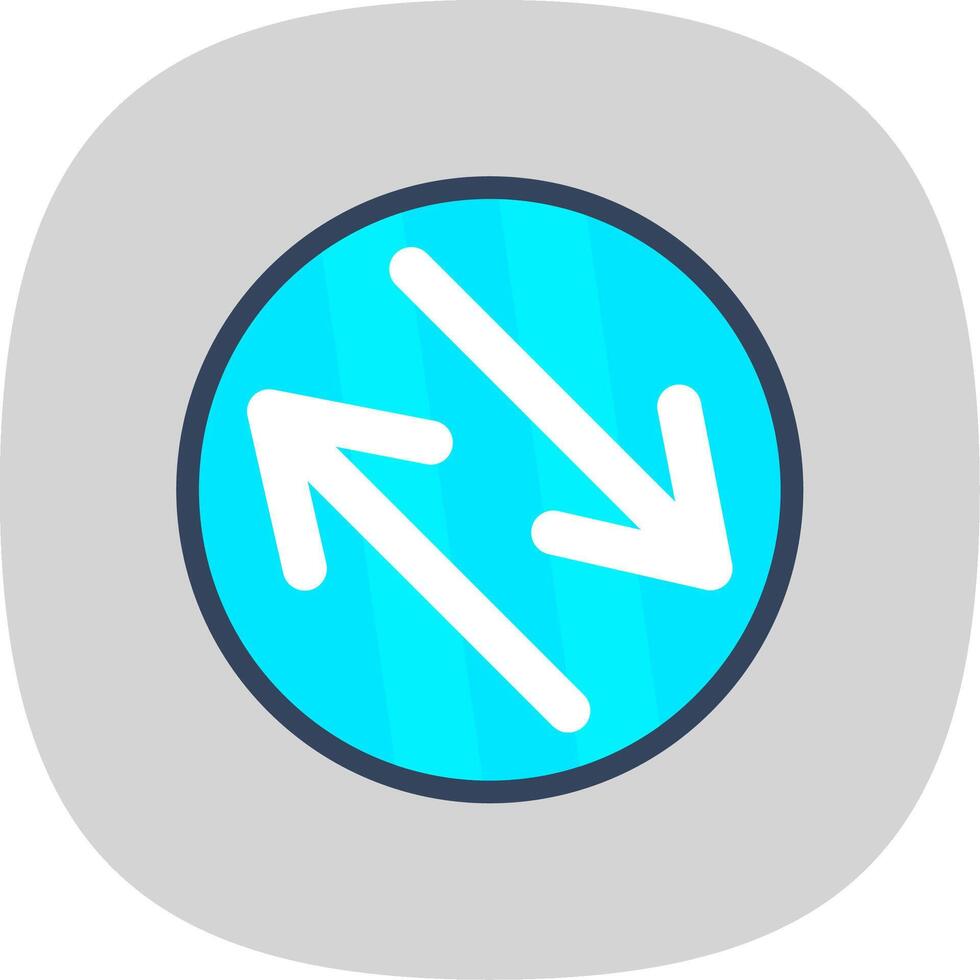 Swap Flat Curve Icon Design vector