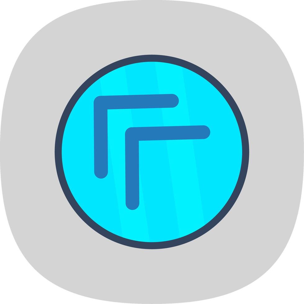 Chevron Flat Curve Icon Design vector