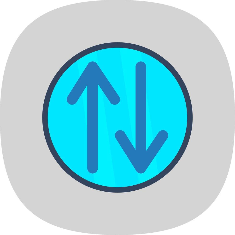 Swap Flat Curve Icon Design vector