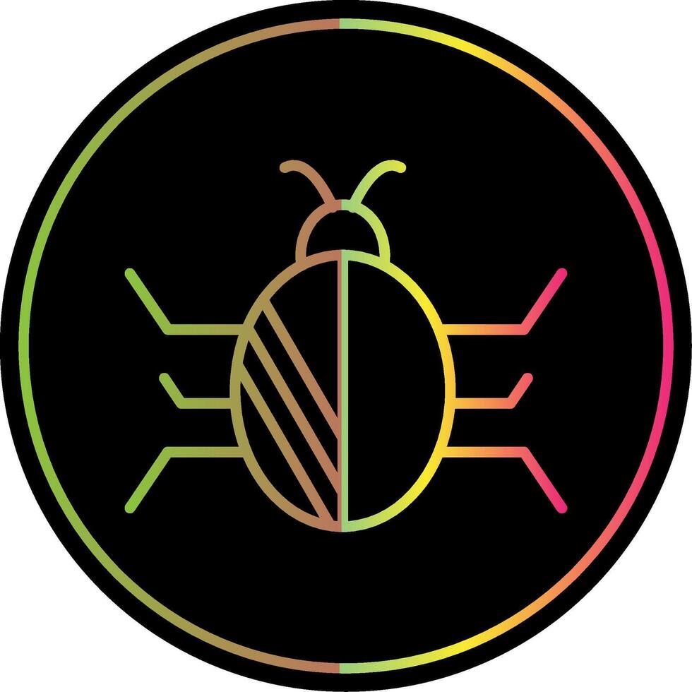 Bug Line Gradient Due Color Icon Design vector