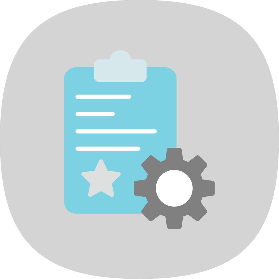 Quality Control Flat Curve Icon Design vector