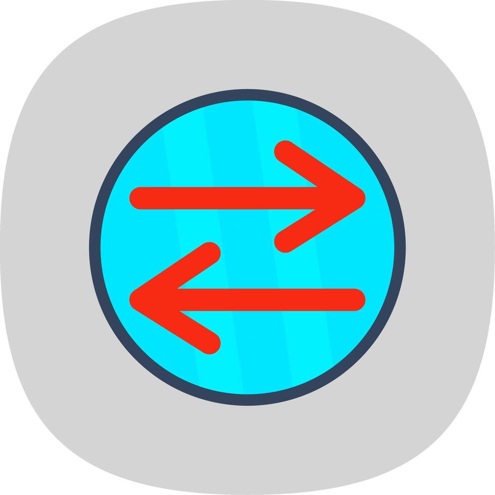 Swap Flat Curve Icon Design vector