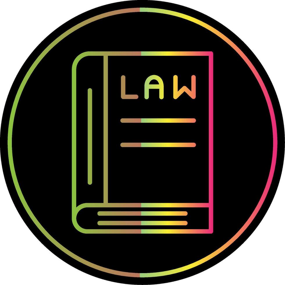 Law Book Line Gradient Due Color Icon Design vector