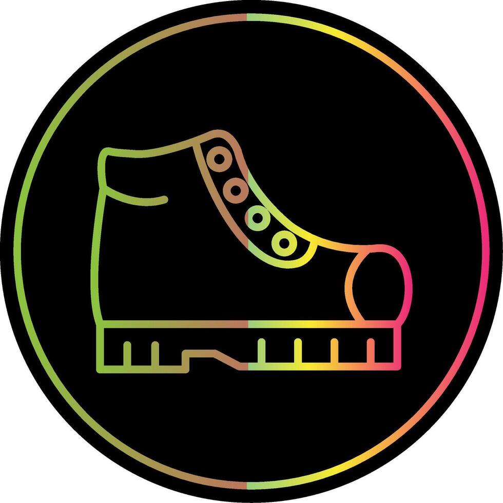 Boot Line Gradient Due Color Icon Design vector