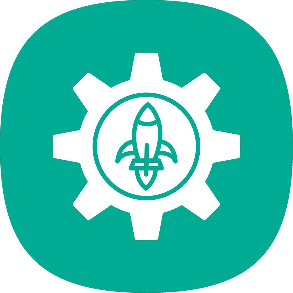 Engineering Glyph Curve Icon Design vector