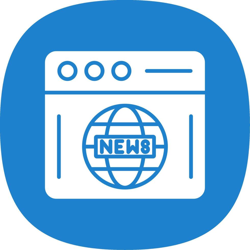 Breaking News Glyph Curve Icon Design vector