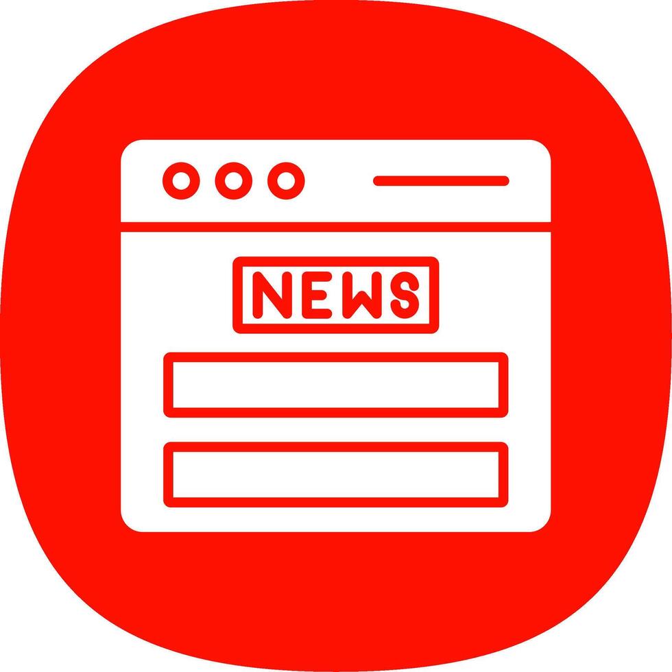 News Feed Glyph Curve Icon Design vector