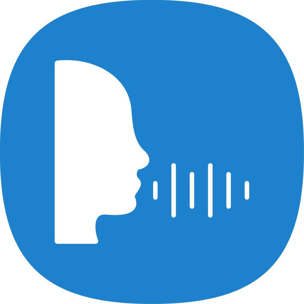Voice Recording Glyph Curve Icon Design vector