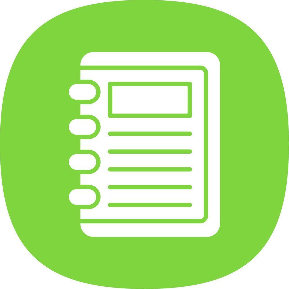 Take Note Glyph Curve Icon Design vector