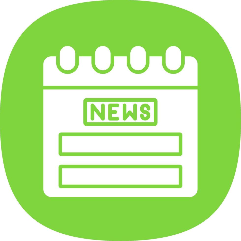 Schedule Glyph Curve Icon Design vector