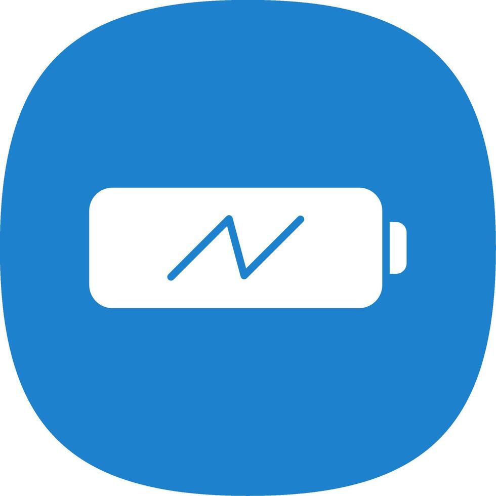 Charging Battery Glyph Curve Icon Design vector